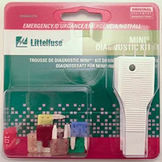 094461 – LITTELFUSE Fuse Assortment, Mini Blade Fuse With One 3 Amp/ One 4 Amp/ One 7.5 Amp/ One 10 Amp/ One 15 Amp/ ...